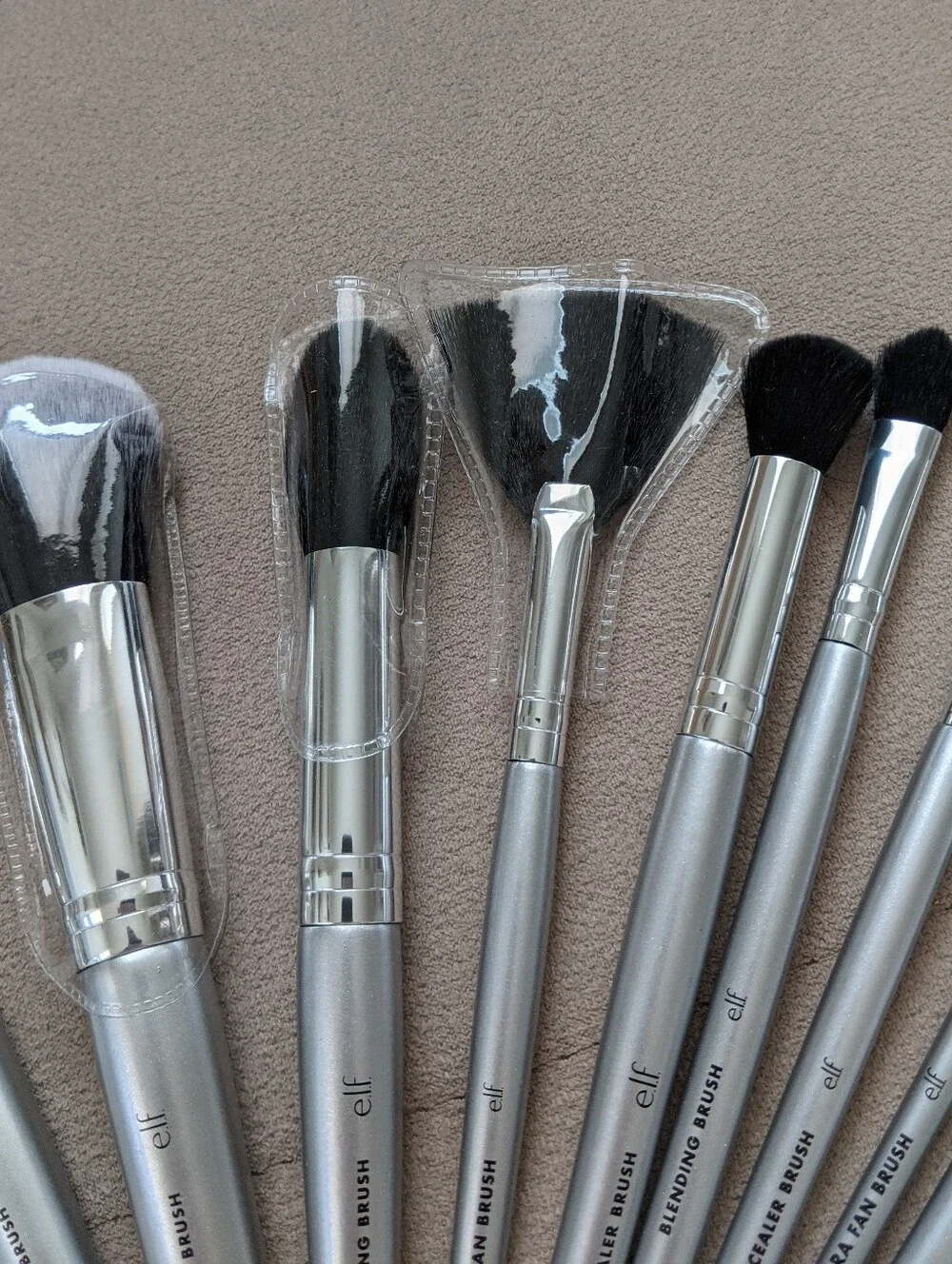 ELF Silver Handle Makeup Brush Set - 13 Piece